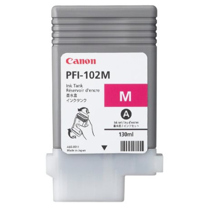 Canon PFI-102M (0897B001), originálny atrament, purpurový, 130 ml