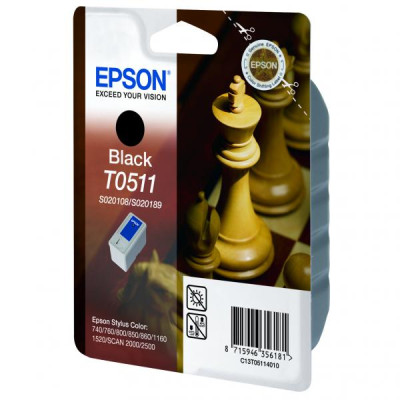 Epson T051140 (C13T051140), originálny atrament, čierny, 900 strán (24 ml)