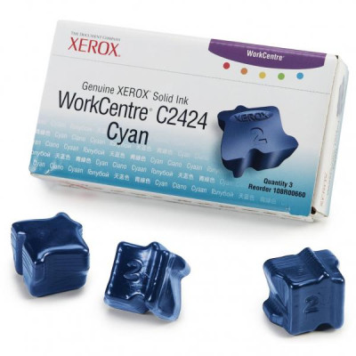 Xerox 108R00660, originálny atrament, azúrový, 3-pack