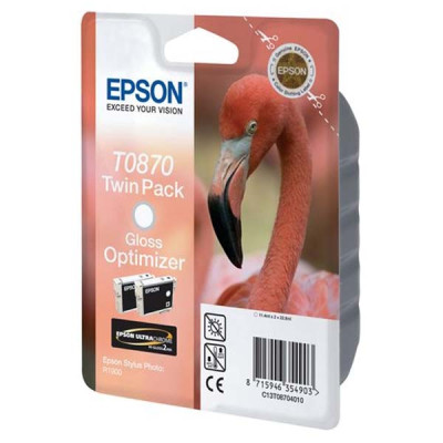 Epson T0870 (C13T08704010), originálny atrament, gloss optimizer, 2 × 11,4 m, 2-pack