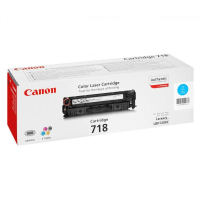 Canon CRG-718C (2661B002), originálny toner, azúrový, 2900 strán