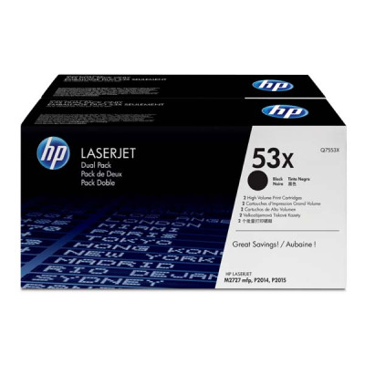 HP Q7553XD (53X), originálny toner, čierny, 2-pack