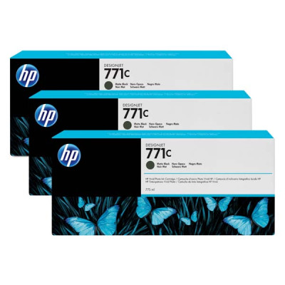 HP B6Y31A (771C), originálny atrament, matne čierny, 3 × 775 ml, 3-pack