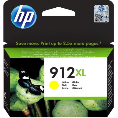 HP 3YL83AE (912XL), originálny atrament, žltý, 825 strán