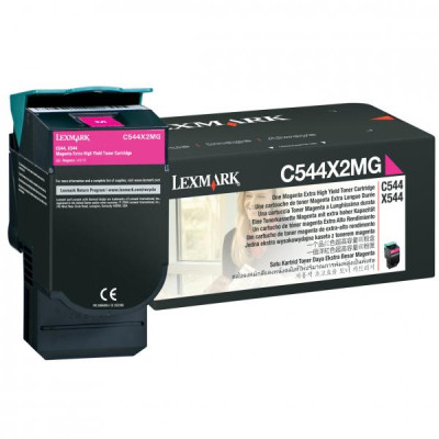 Lexmark C544X2MG, originálny toner, purpurový