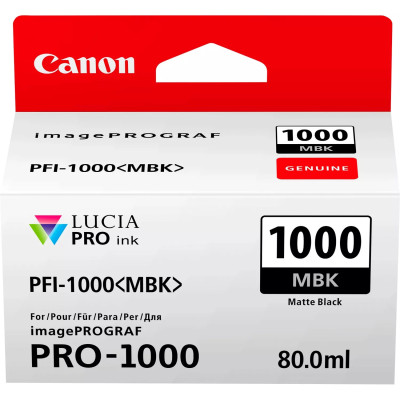 Canon PFI-1000MBk (0545C001), originálny atrament, matne čierny, 80 ml