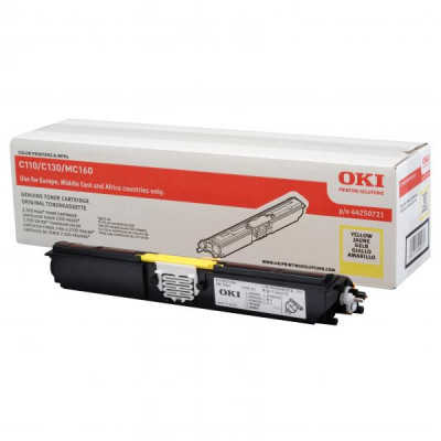 Oki C110 (44250721), originálny toner, žltý