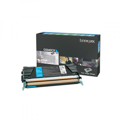 Lexmark C5340CX, originálny toner, azúrový