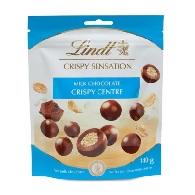 Lindt Crispy - mliečne s chrumkami, 140 g