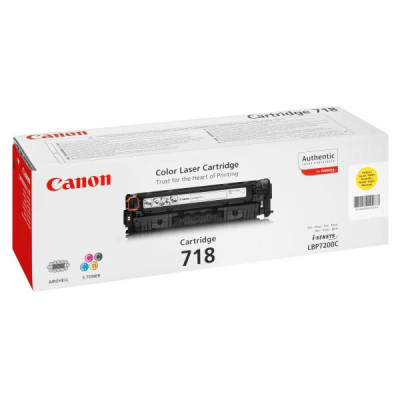 Canon CRG-718Y (2659B002), originálny toner, žltý, 2900 strán