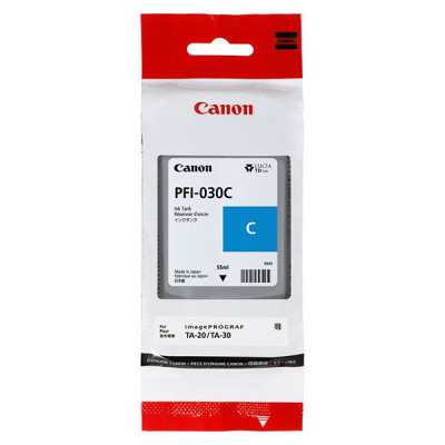 Canon PFI-030C (3490C001), originálny atrament, azúrový, 55 ml