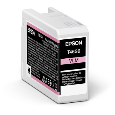 Epson T46S6 (C13T46S60N), originálny atrament, vivid svetlo purpurový, 25 ml