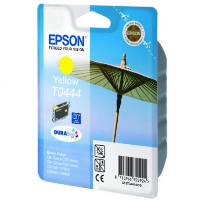 Epson T0444 (C13T044440), originálny atrament, žltý, 13 ml