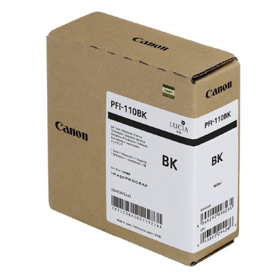 Canon PFI-110Bk (2364C001), originálny atrament, čierny, 160 ml