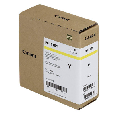 Canon PFI-110Y (2367C001), originálny atrament, žltý, 160 ml