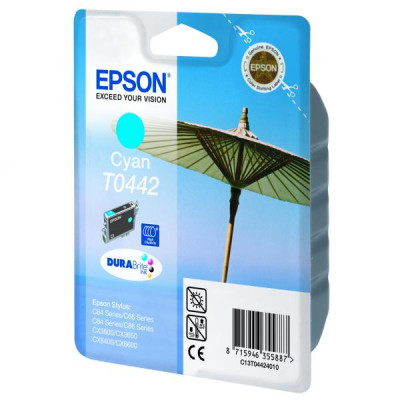 Epson T0442 (C13T044240), originálny atrament, azúrový, 13 ml