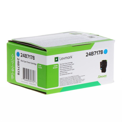 Lexmark 24B7178, originálny toner, azúrový