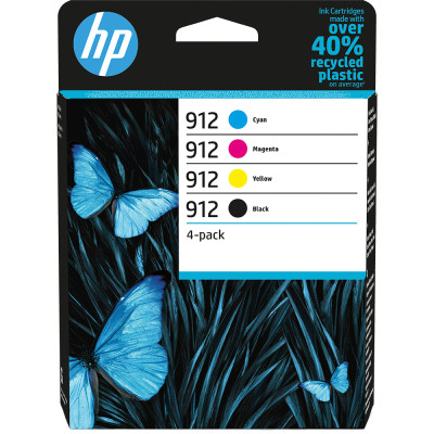 HP 6ZC74AE (912), originálny atrament, CMYK, 315 strán, 4-pack