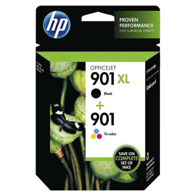 HP SD519AE (901), originálny atrament, čierny/farebný, 2-pack