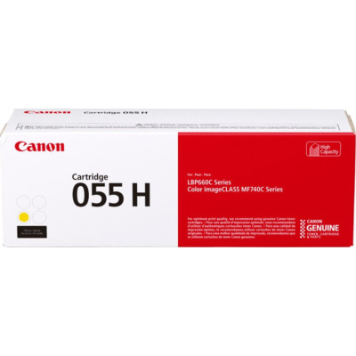 Canon 055HY (3017C002), originálny toner, žltý, 5900 strán