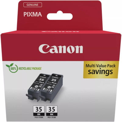 Canon PGI-35Bk (1509B012, 1509B029), originálny atrament, čierny, 2 x 191 strán (2 × 9 ml), 2-pack