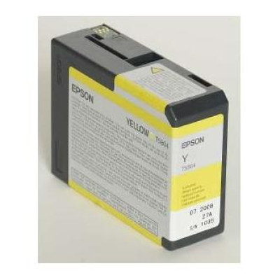 Epson T5804 (C13T580400), originálny atrament, žltý, 80 ml