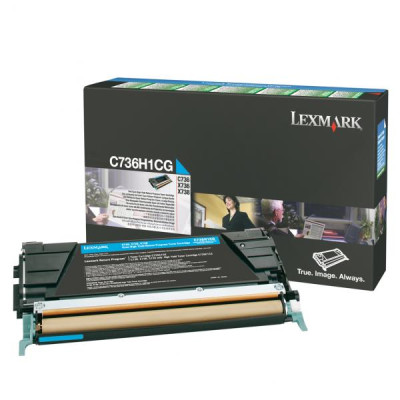 Lexmark C736H1CG, originálny toner, azúrový