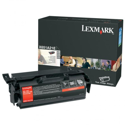 Lexmark X651A21E, originálny toner, čierny