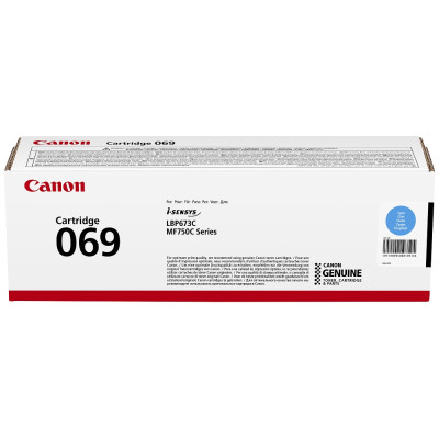 Canon 069C (5093C002), originálny toner, azúrový, 2100 strán