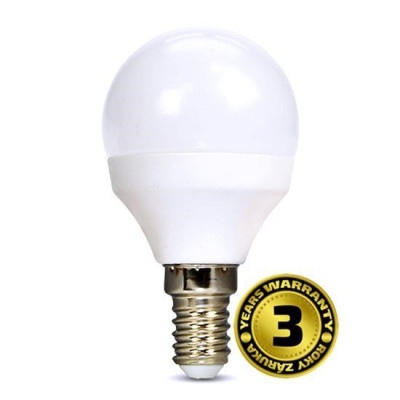 Solight LED žiarovka, miniglobe, 6W, E14, 4000K, 510lm, biele prevedenie