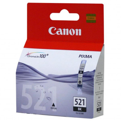 Canon CLI-521Bk (2933B001), originálny atrament, čierny, 9 ml