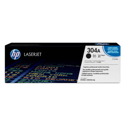 HP CC530A (304A), originálny toner, čierny, 3500 strán