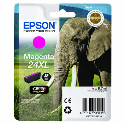 Epson T2433 (C13T24334010), originálny atrament, purpurový, 8,7 ml