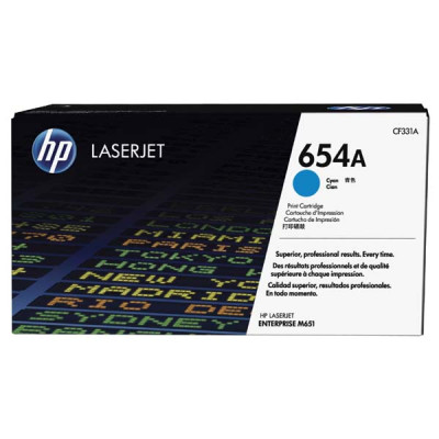 HP CF331A (654A), originálny toner, azúrový