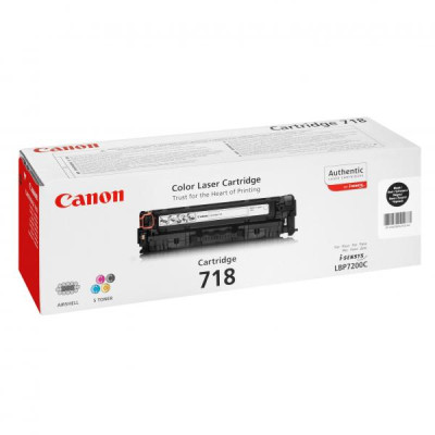 Canon CRG-718Bk (2662B002), originálny toner, čierny, 3400 strán