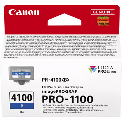 Canon PFI-4100B (6786C001), originálny atrament, modrý, 80 ml