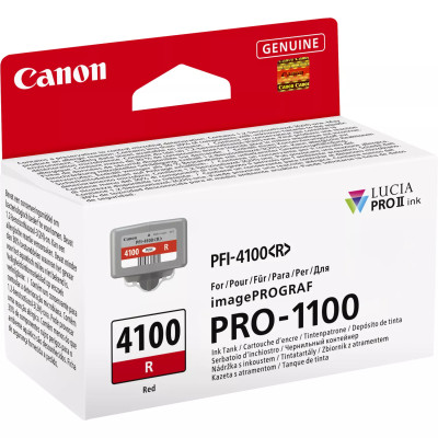 Canon PFI-4100R (6785C001), originálny atrament, červený, 80 ml