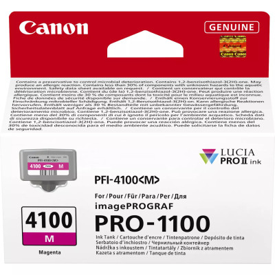 Canon PFI-4100M (6779C001), originálny atrament, purpurový, 80 ml