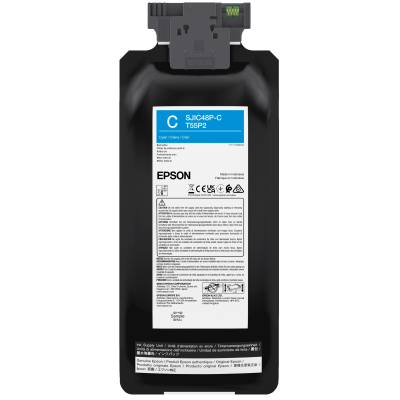 Epson T55P2 (SJIC48P-C, C13T55P240), originálny atrament, azúrový, 480 ml