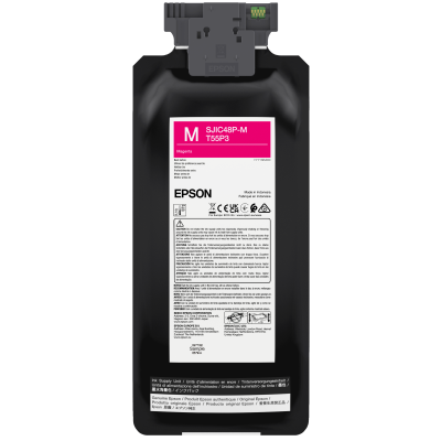 Epson T55P3 (SJIC48P-M, C13T55P340), originálny atrament, purpurový, 480 ml