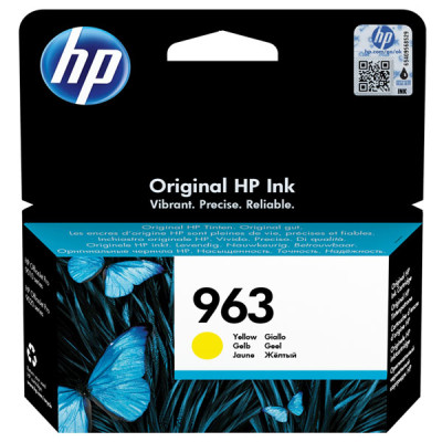 HP 3JA25AE (963), originálny atrament, žltý, 10,77 ml