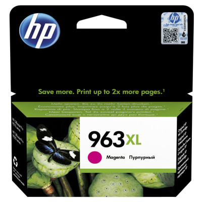 HP 3JA28AE (963XL), originálny atrament, purpurový, 1600 strán (22,92 ml)