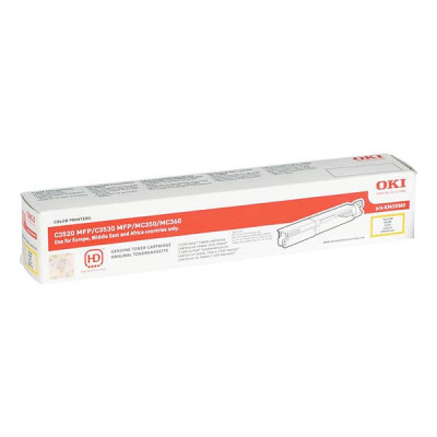 Oki C3500 (43459369), originálny toner, žltý