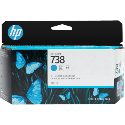 HP 498N5A (738), originálny atrament, azúrový, 130 ml