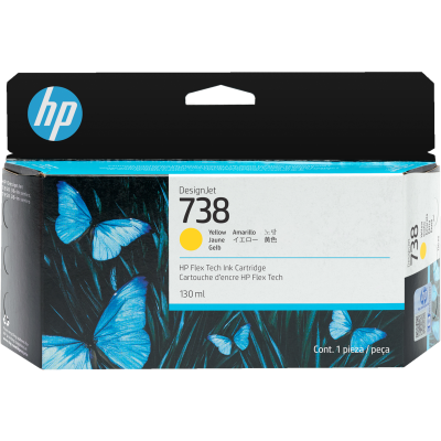 HP 498N7A (738), originálny atrament, žltý, 130 ml