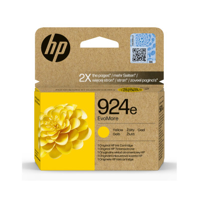 HP 4K0U9NE (924e), originálny atrament, žltý, 800 strán