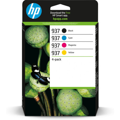 HP 6C400NE (937), originálny atrament, CMYK, 4-pack