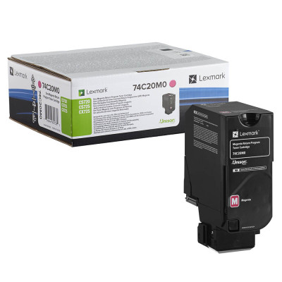 Lexmark 74C20M0 (74C20ME), originálny toner, purpurový