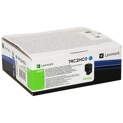 Lexmark 74C2HC0 (74C2HCE, 74C0H20), originálny toner, azúrový