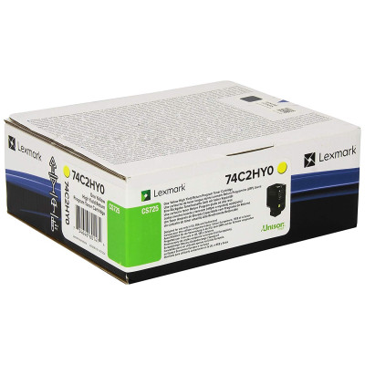 Lexmark 74C2HY0 (74C2HYE, 74C0H40), originálny toner, žltý